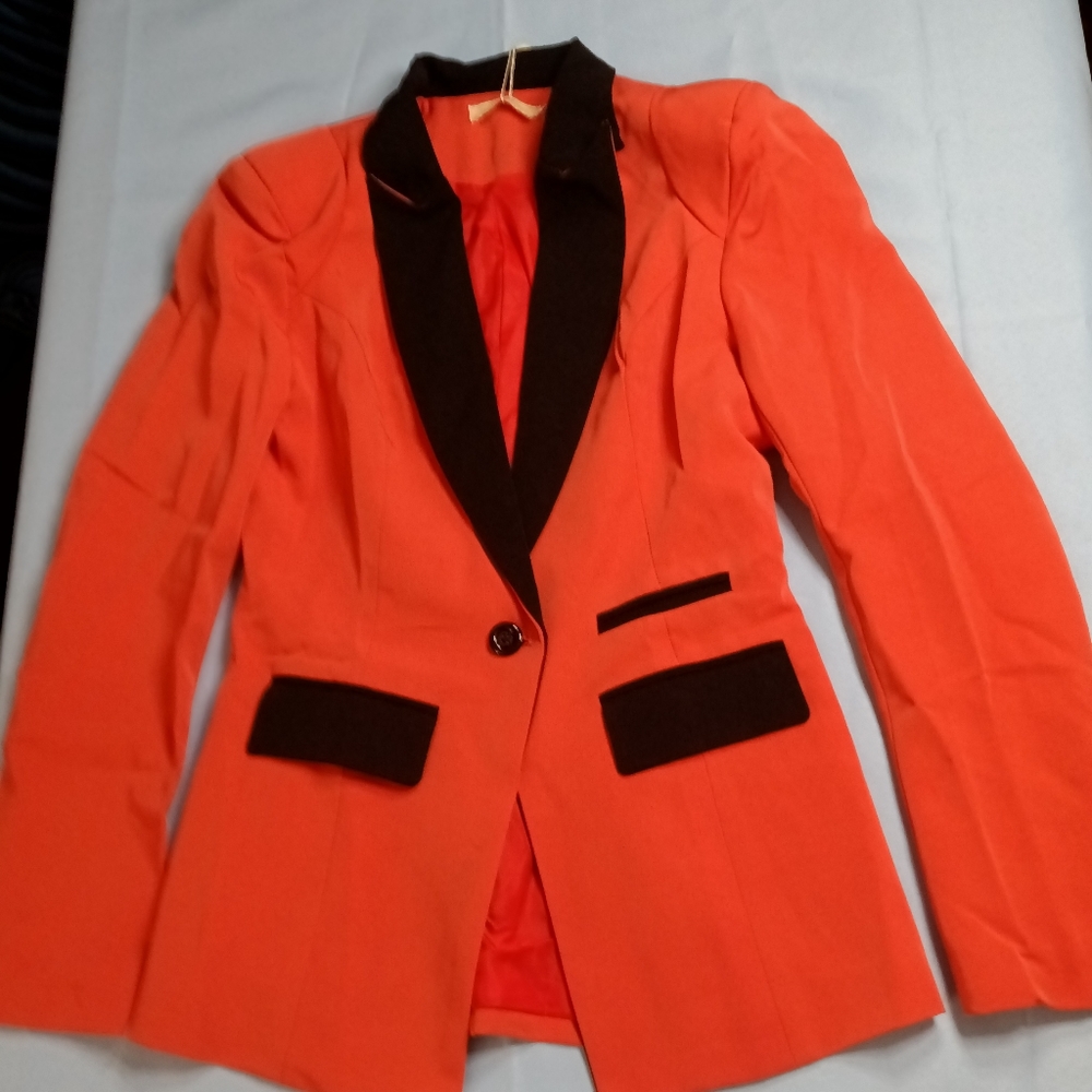 Orange and Black Blazer